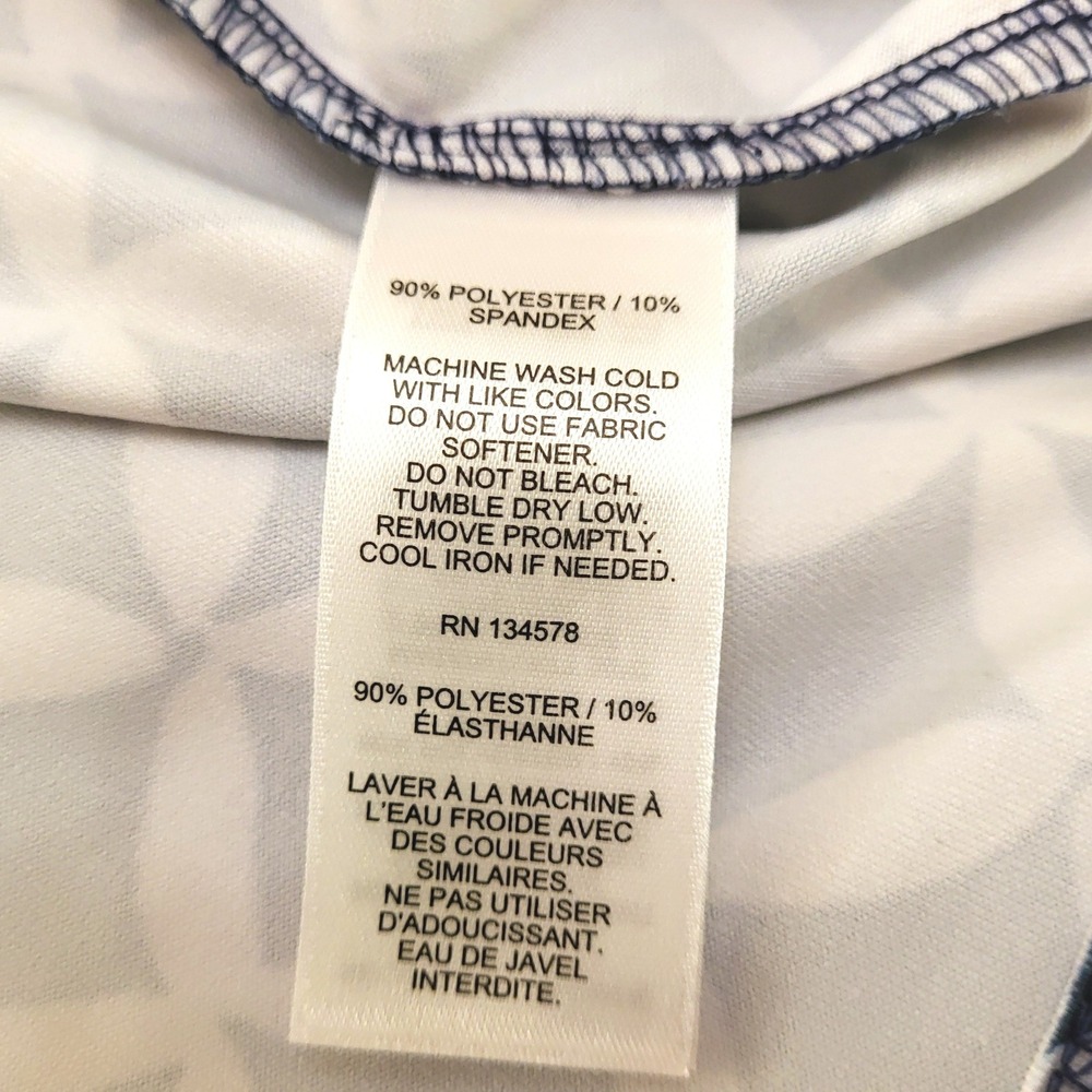 Vineyard Vines Margo Harbor Shirt Dress Navy White Nautical Geometric Latice L - Picture 10 of 10